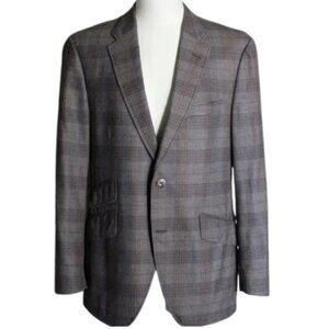 COPPLEY M ZEGNA SZ 40R Sports Jacket Blazer Tan & Gray